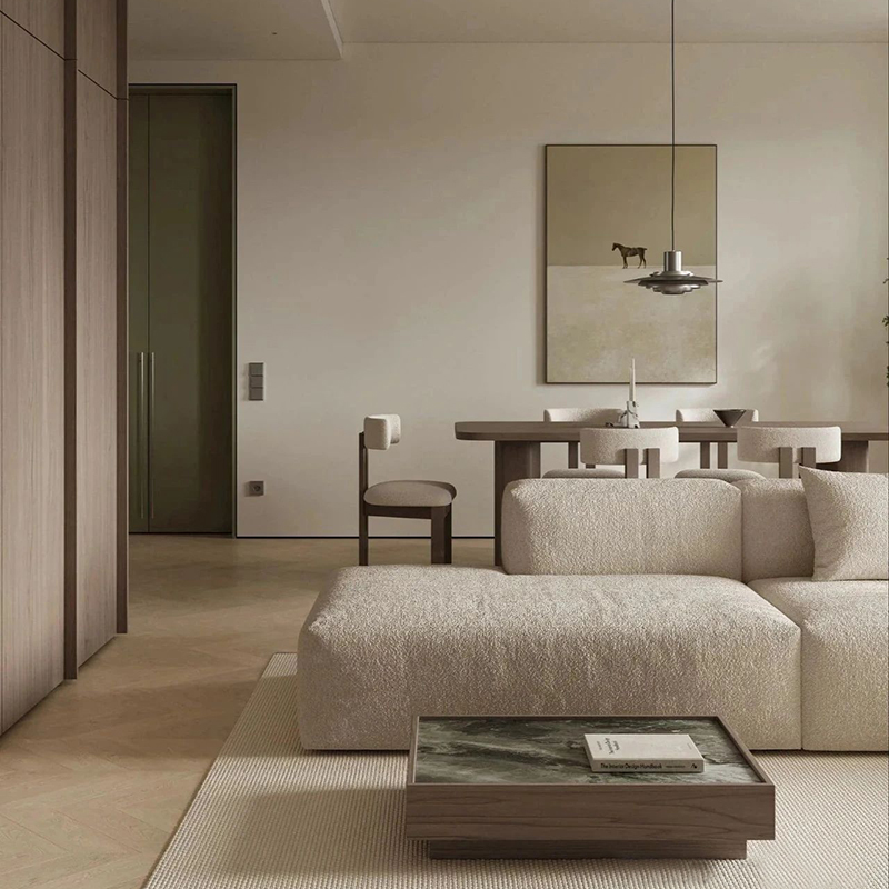 Interior Design Graphic Design - 앤틱 스타일 미니멀리스트 맞춤형 원목 가구