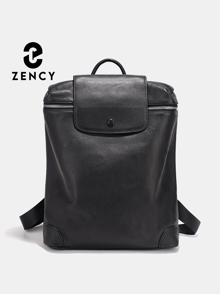 Interior Design Women - Zency 100% 정품 가죽 블랙 백팩