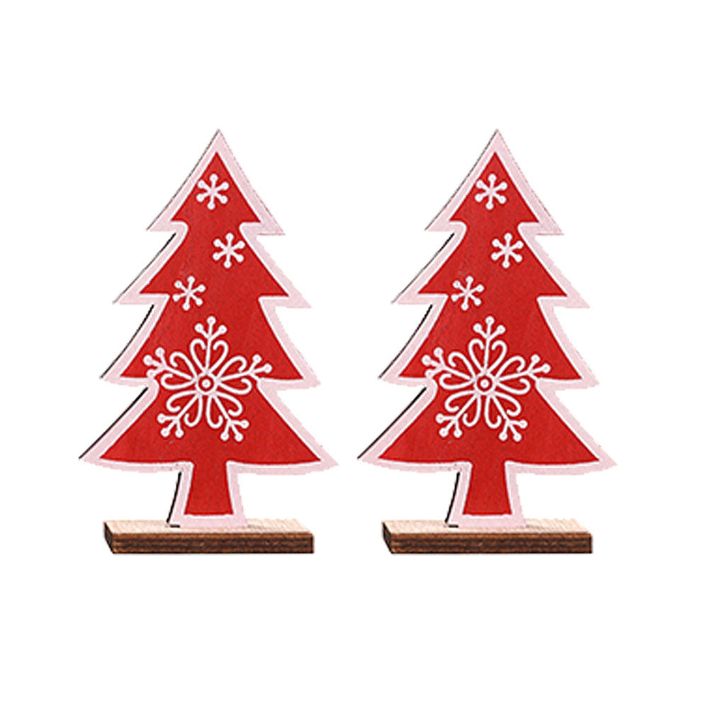 2개입 나무 크리스마스 트리 미니 장식품 눈송이 디자인 - Interior Design Xmas 리뷰 및 가격