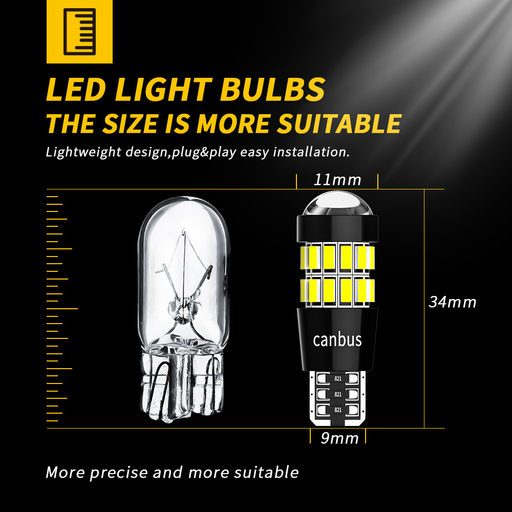 DXZ 2PCS W5W T10 LED 전구 렌즈 30S - Interior Design Icon 리뷰 및 가격
