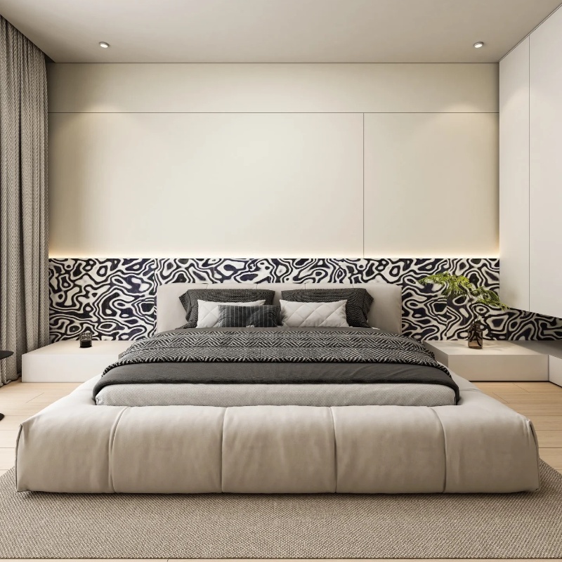 테크 블랙 화이트 그래픽 우드 베니어 시트 모던 액센트 - Interior Design Graphic Design 리뷰 및 가격