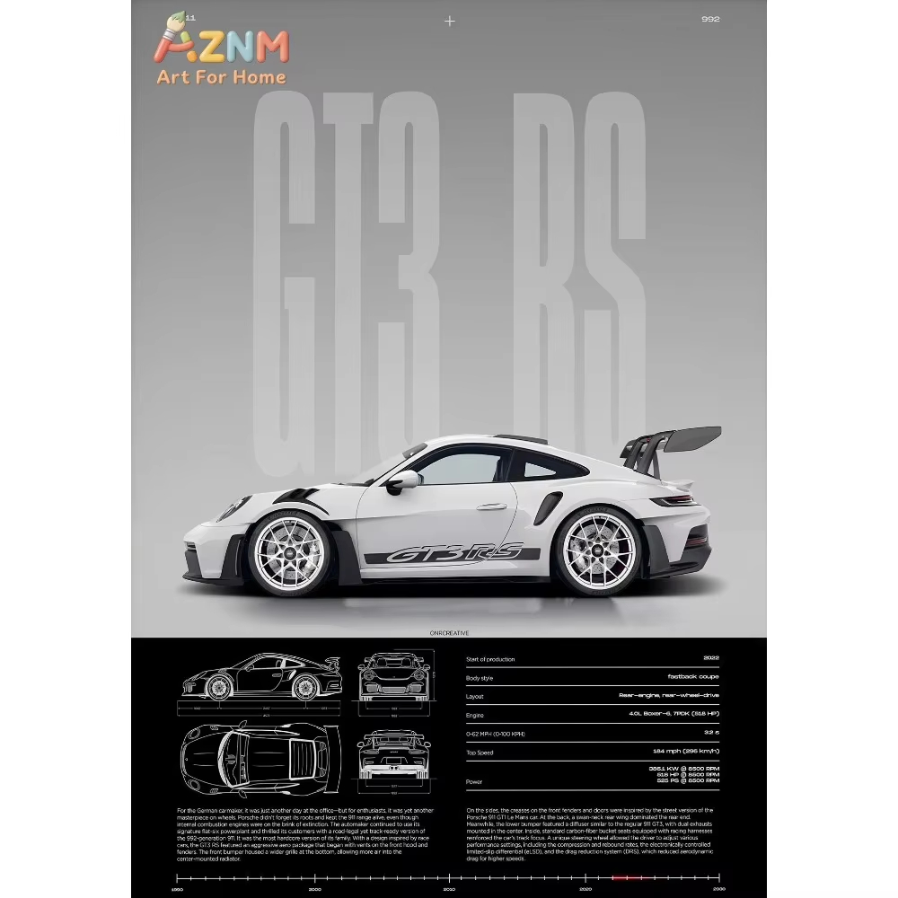 1pc 미니멀리스트 911 GT3-RS 718 GT4  - Interior Designer 리뷰 및 가격