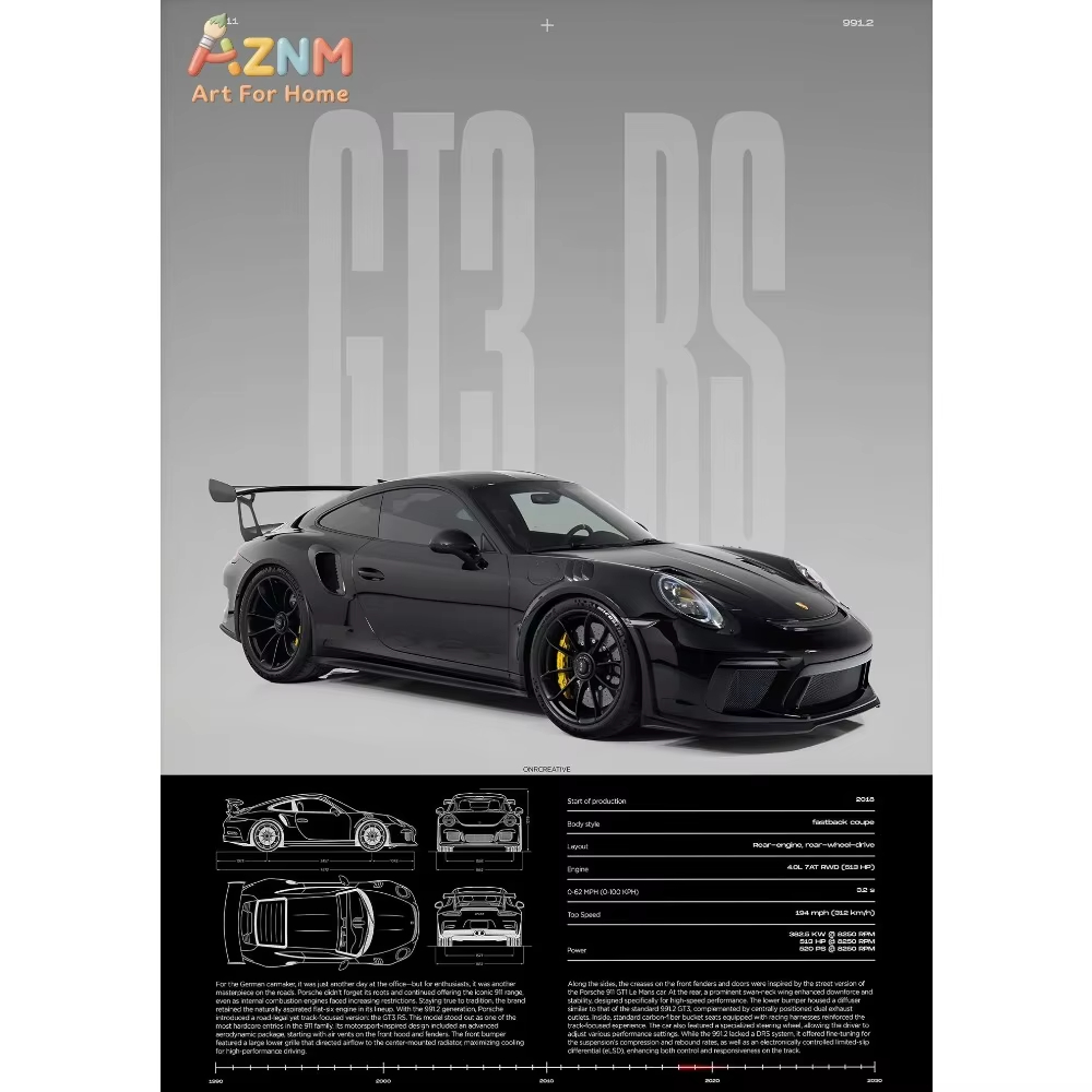 1pc 미니멀리스트 911 GT3-RS 718 GT4  - Interior Designer 리뷰 및 가격